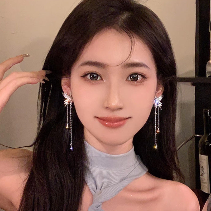 Long Fringe Female Light Luxury Minority Earrings