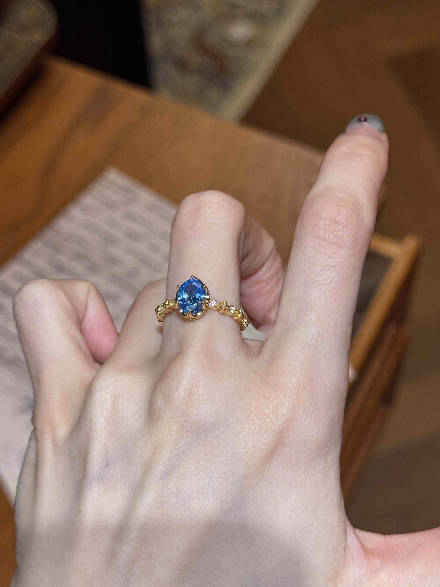 Zircon Simple Female Opening Adjustable Index Finger Light Luxury Rings