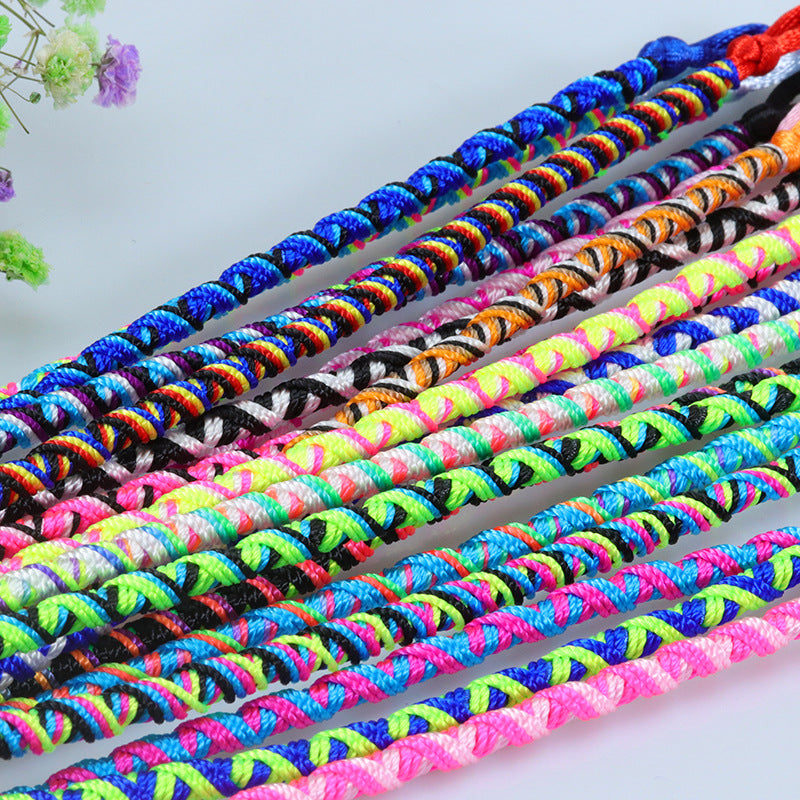 Style Colorful Hand-knitted Rope Holiday Party Bracelet