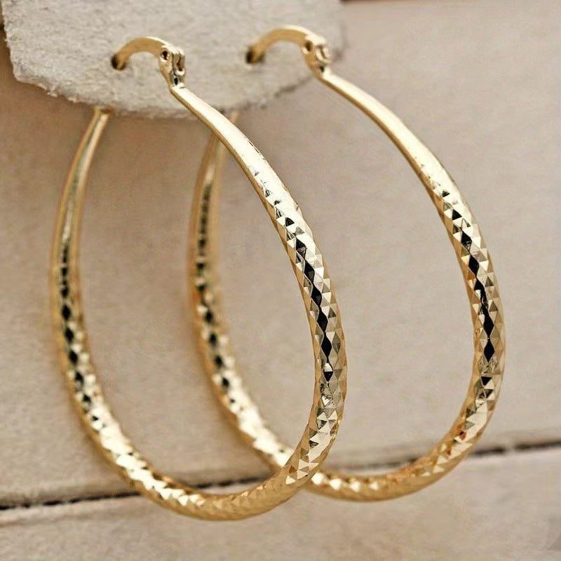 Elegant High Sense Natural Glossy Simple Ear Female Rings