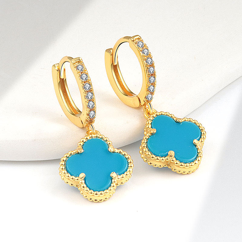 Trendy Clover Eardrop Niche Design Advanced Rings