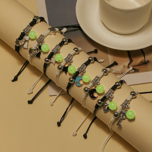 Women's & Men's Luminous Female Two Girlfriends Friendship Korean Fashion Bracelet