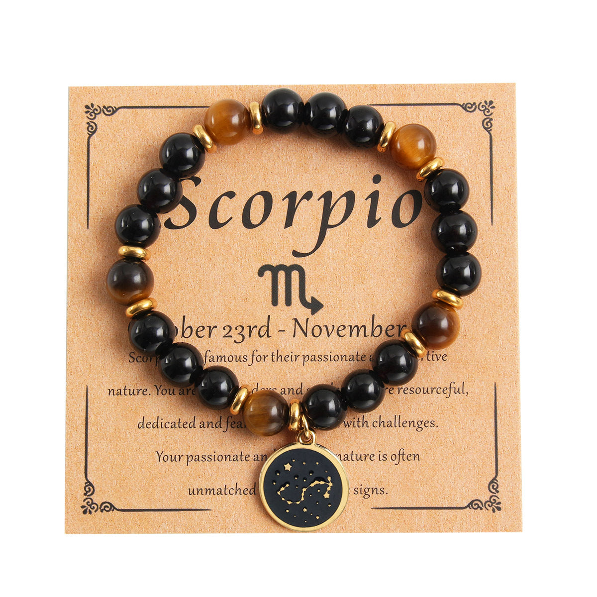 Beaded With Card Round Stainless Steel Gold Plated Drop Oil Bracelets