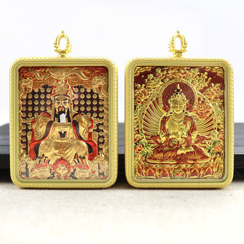 Double-sided Five-master Zodiac Three-dimensional Gilding Portable Pendants