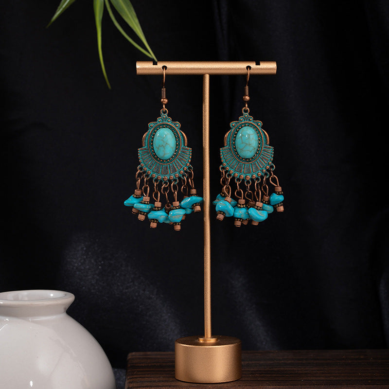Tassel Female Geometric Hollow Unique Personalized Earrings