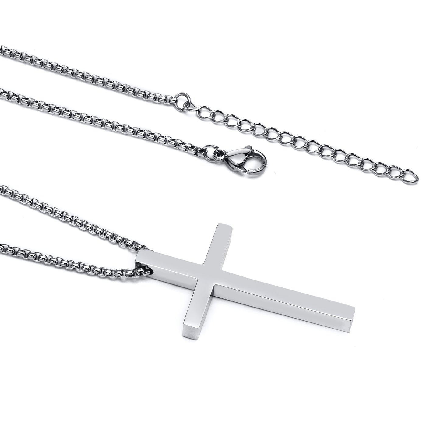 Women's & Men's Stainless Steel Light Cross Pearl Chain Pendants