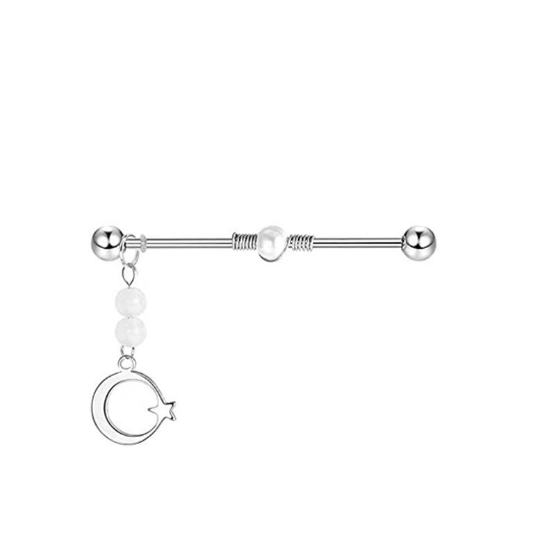 Human Body Piercing Moon Heart Wave Butterfly Ear Bone Earrings