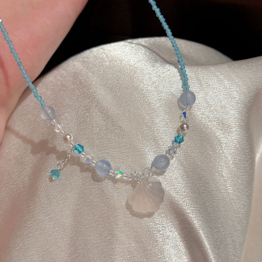 Chalcedony Shell Atmosphere Elegant Light Luxury Fashion Exquisite Versatile Minority Necklace