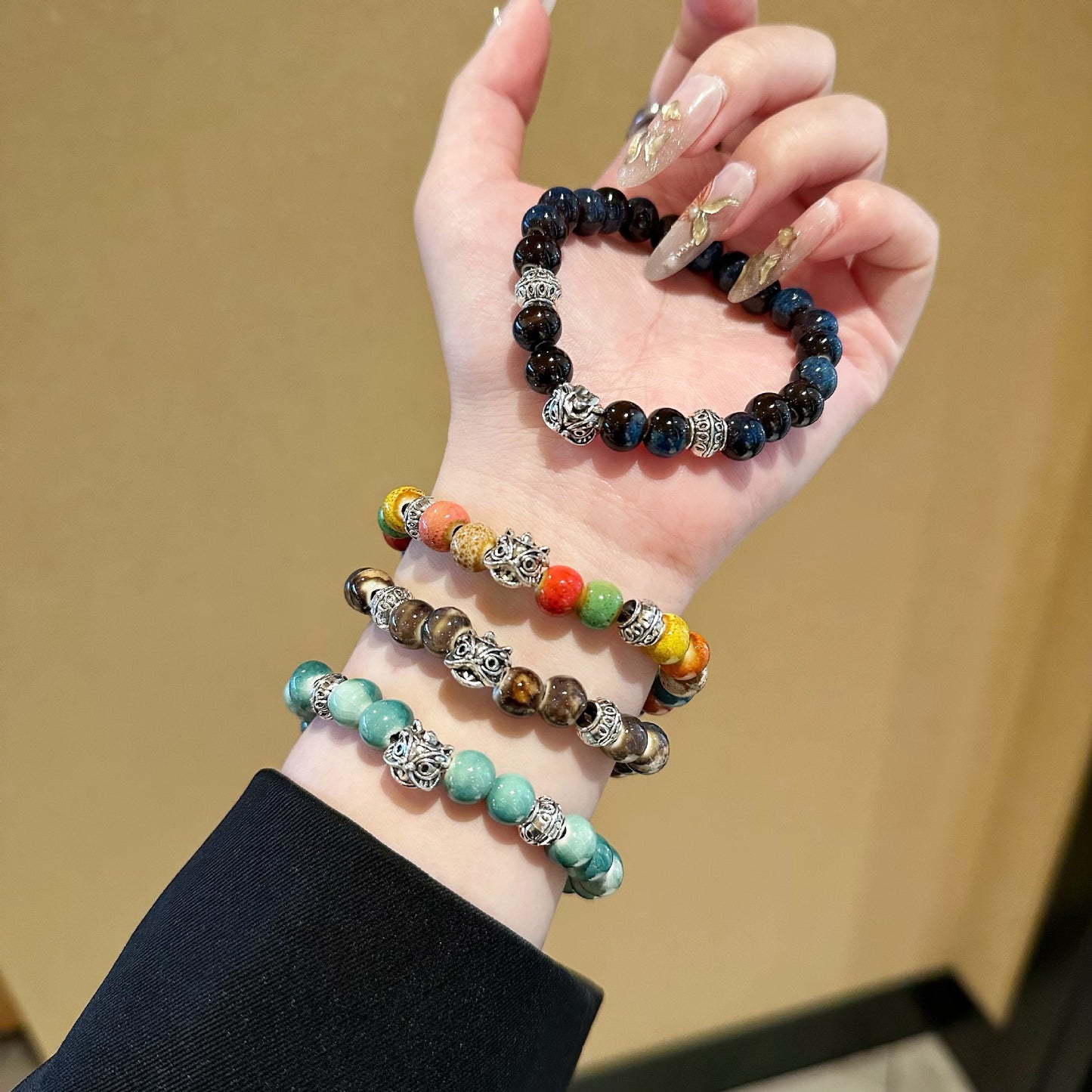 Ceramic Small Chinese Gift Couple Girlfriends Bracelets