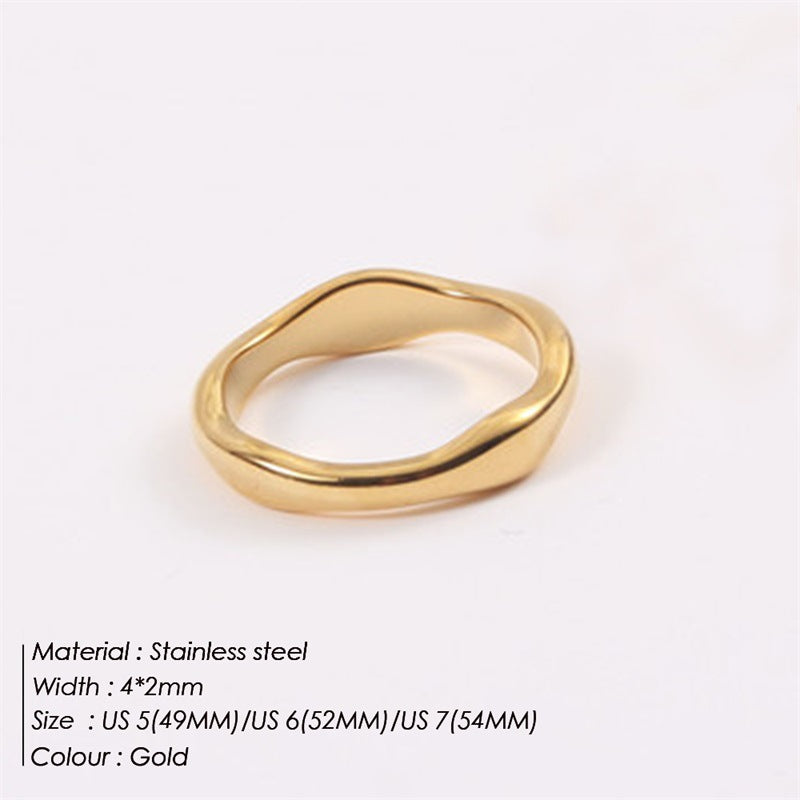 Stainless Steel Female Minority High Sense Rings