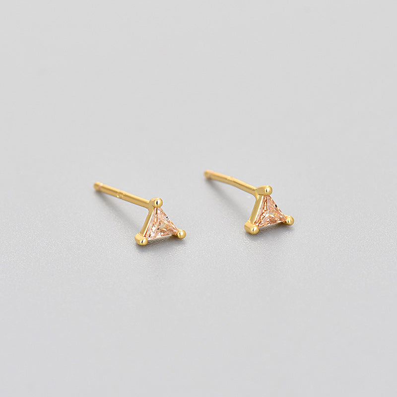 Simple Zircon Triangle For Colorful Geometric Earrings