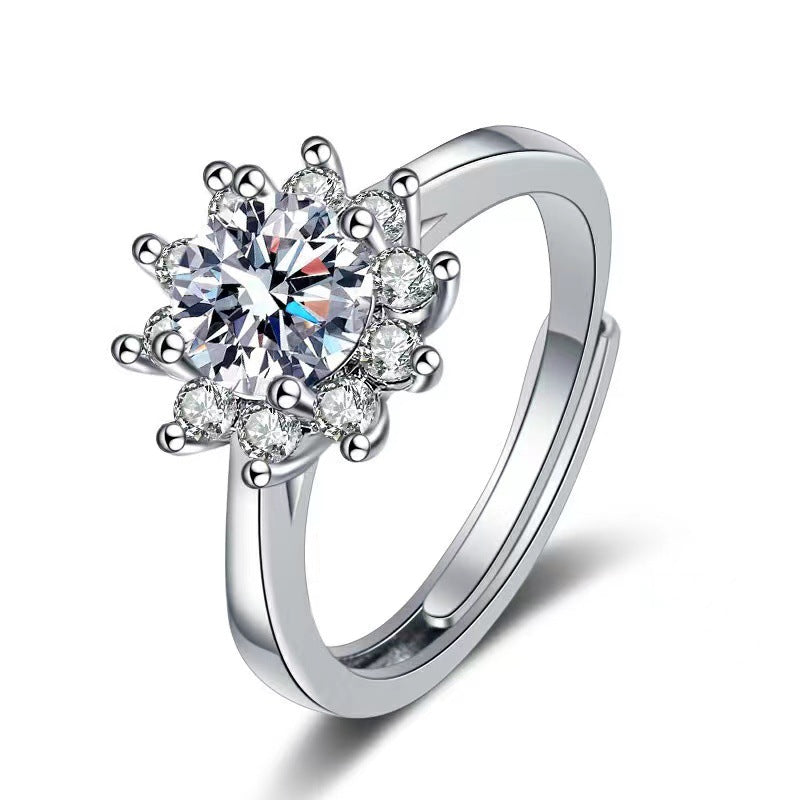 Moissanite Female Affordable Luxury Fashion Niche Rings