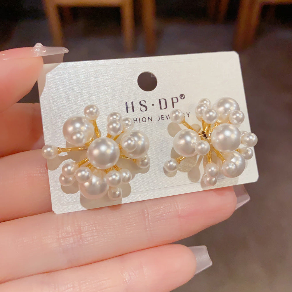 Women's French Gentle Firework Pearl For Dignified Sense Of Design Rings