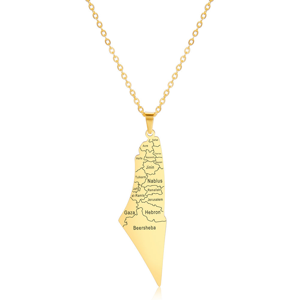 Israel Map Affordable Luxury Style Trendy Necklaces