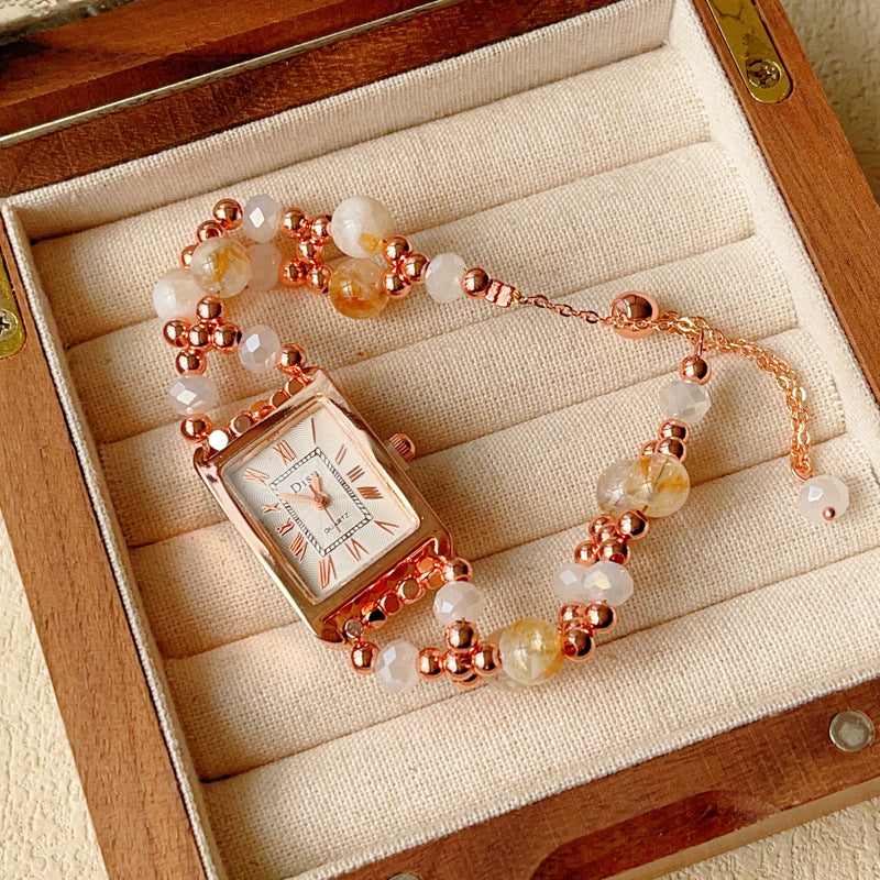Crystal Watch Female Princess Style Love Special Interest Light Bracelet