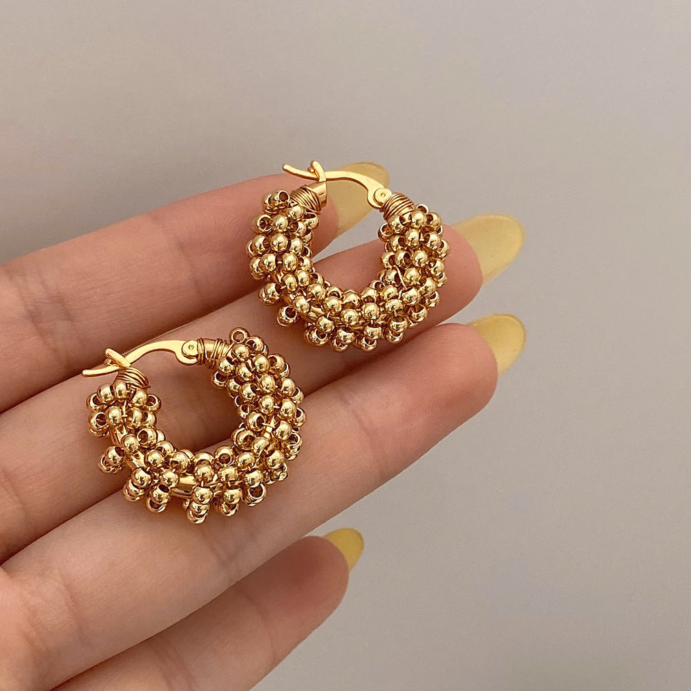 Style Hoop Female Light Luxury Minority High Sense Design Earrings