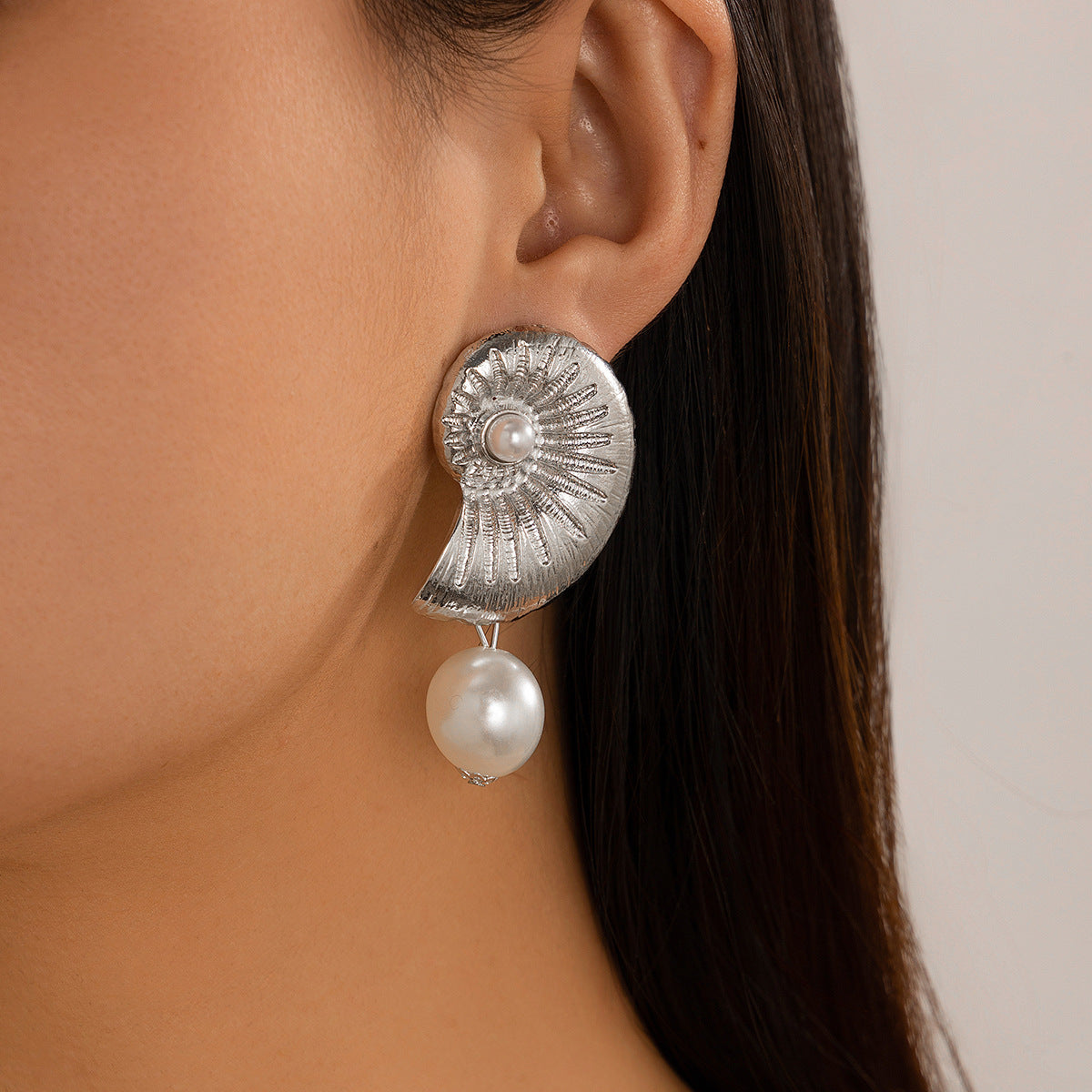 Trendy Ocean Style Conch Female Beach Vacation Earrings