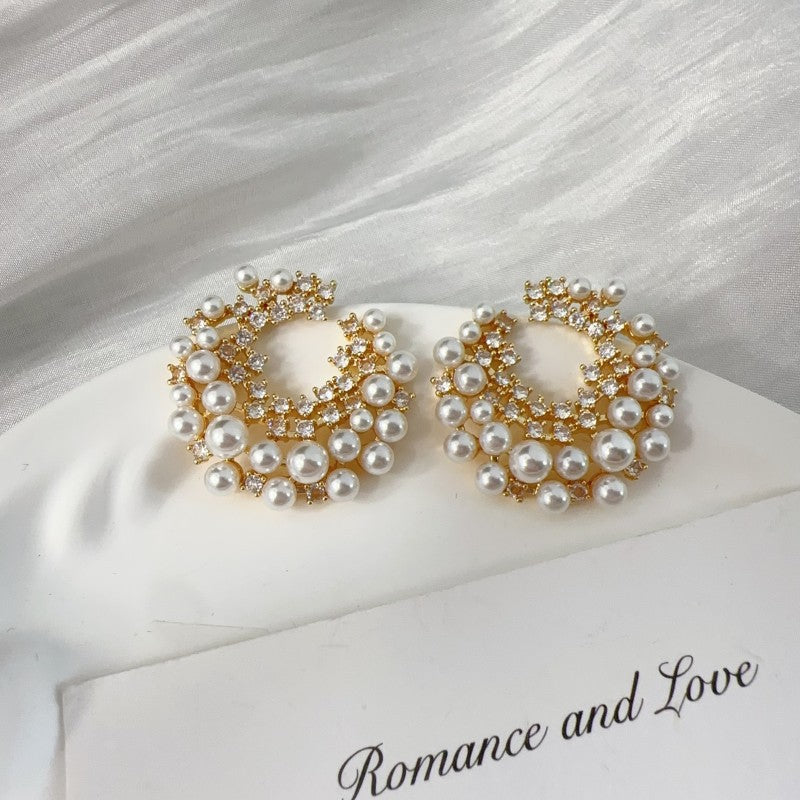 Affordable Luxury Fashion High-grade Pearl Shaped Niche Exquisite Versatile Trendy Rings
