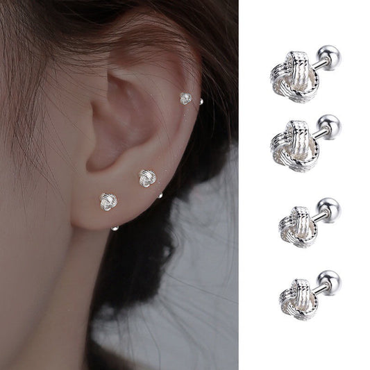 Thread Simple Exquisite Refined Grace Design Stud Earrings