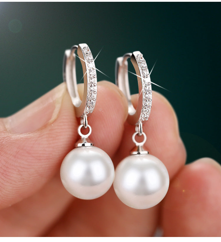 Women's Copper Ear Clip Graceful Eardrops Short Earrings