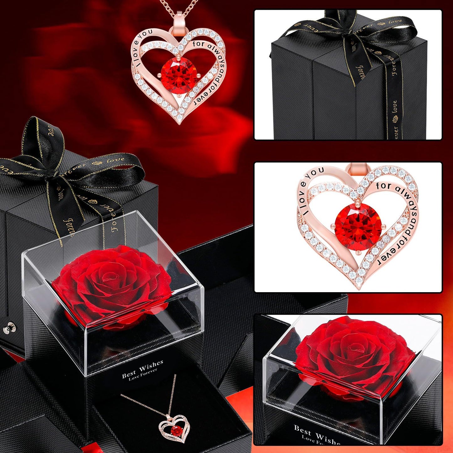 Women's Double Love Clavicle Chain Valentine's Necklaces