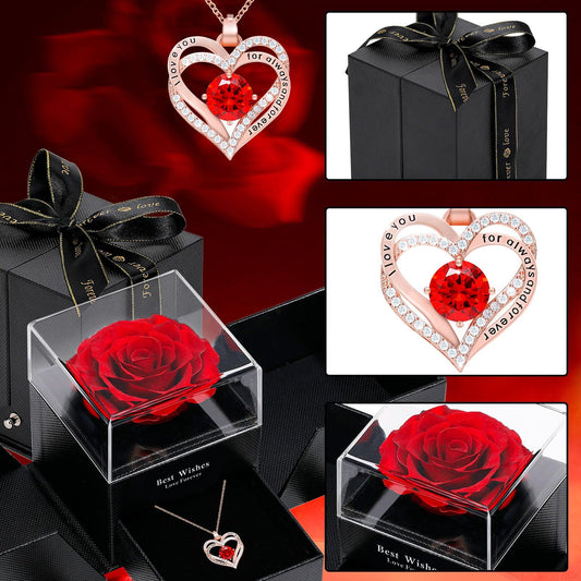 Women's Double Love Clavicle Chain Valentine's Necklaces