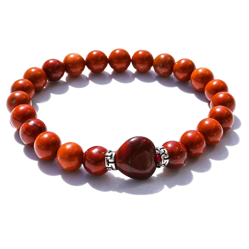 Agate Amethyst Yard Love Heart Tigereye Head Bracelets