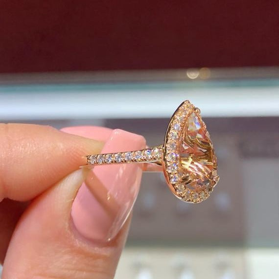 Durable Women's Birthday Gift Champagne Rhinestone Rings