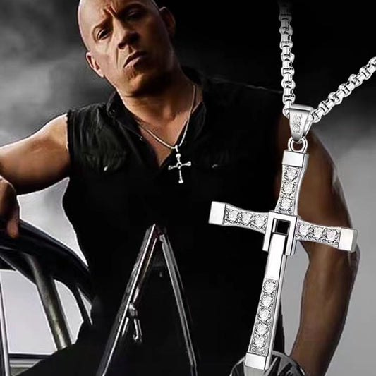 Men's Passion Cross Titanium Steel Fashion Sweater Necklaces