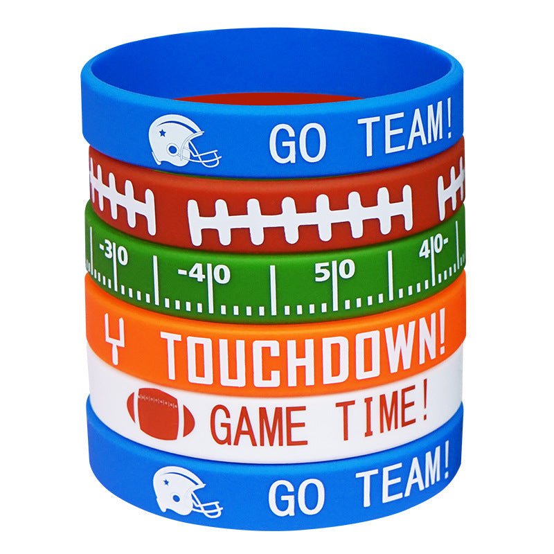 Silicone Activity Prize Queuing Group Lettering Printing Pattern Bracelets