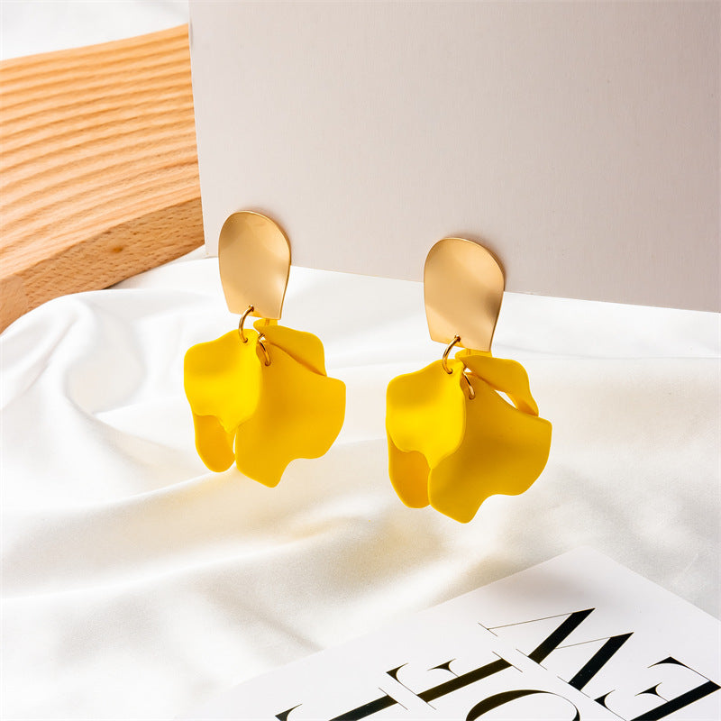 Women's Korean Style Fashionable Temperament Petal Leaf Rings