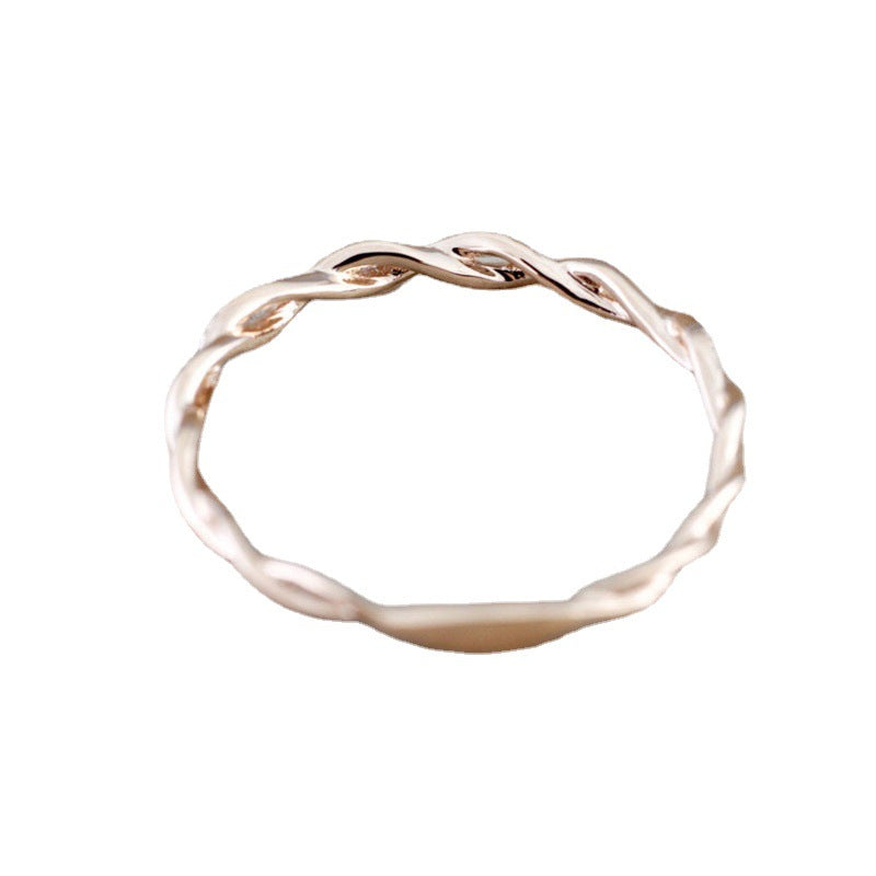Twist Couple Simple Fashion Temperament Lady Rings