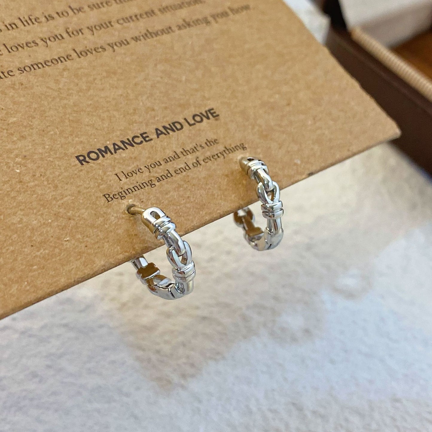 Women's Copper Plated Real Gold Korean Style Simple Diamond Plaid Glossy Ear Buckle