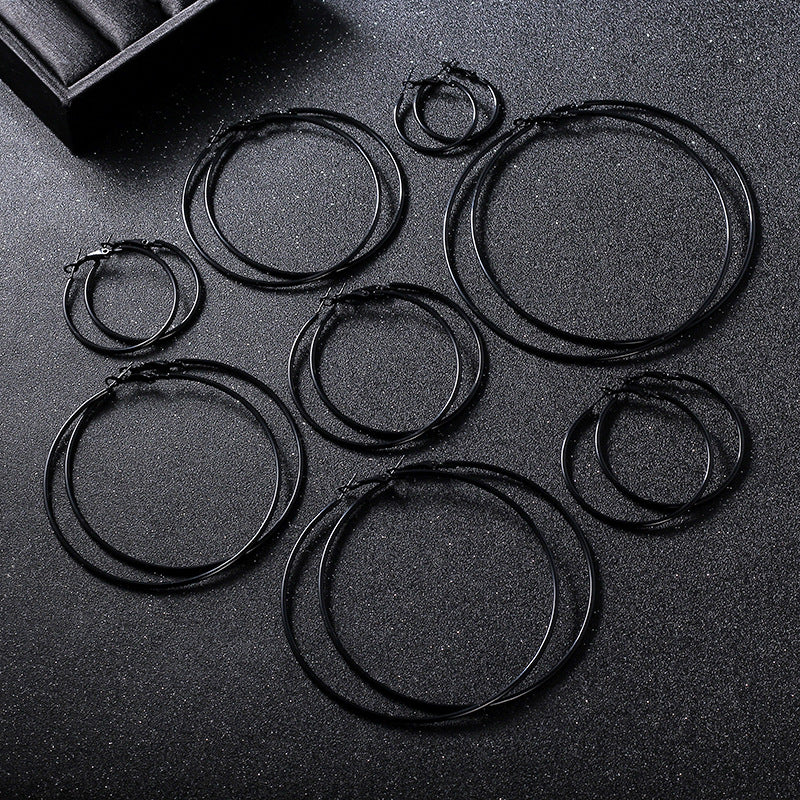 Paint Color Big Circle Eardrop Beautiful Earrings