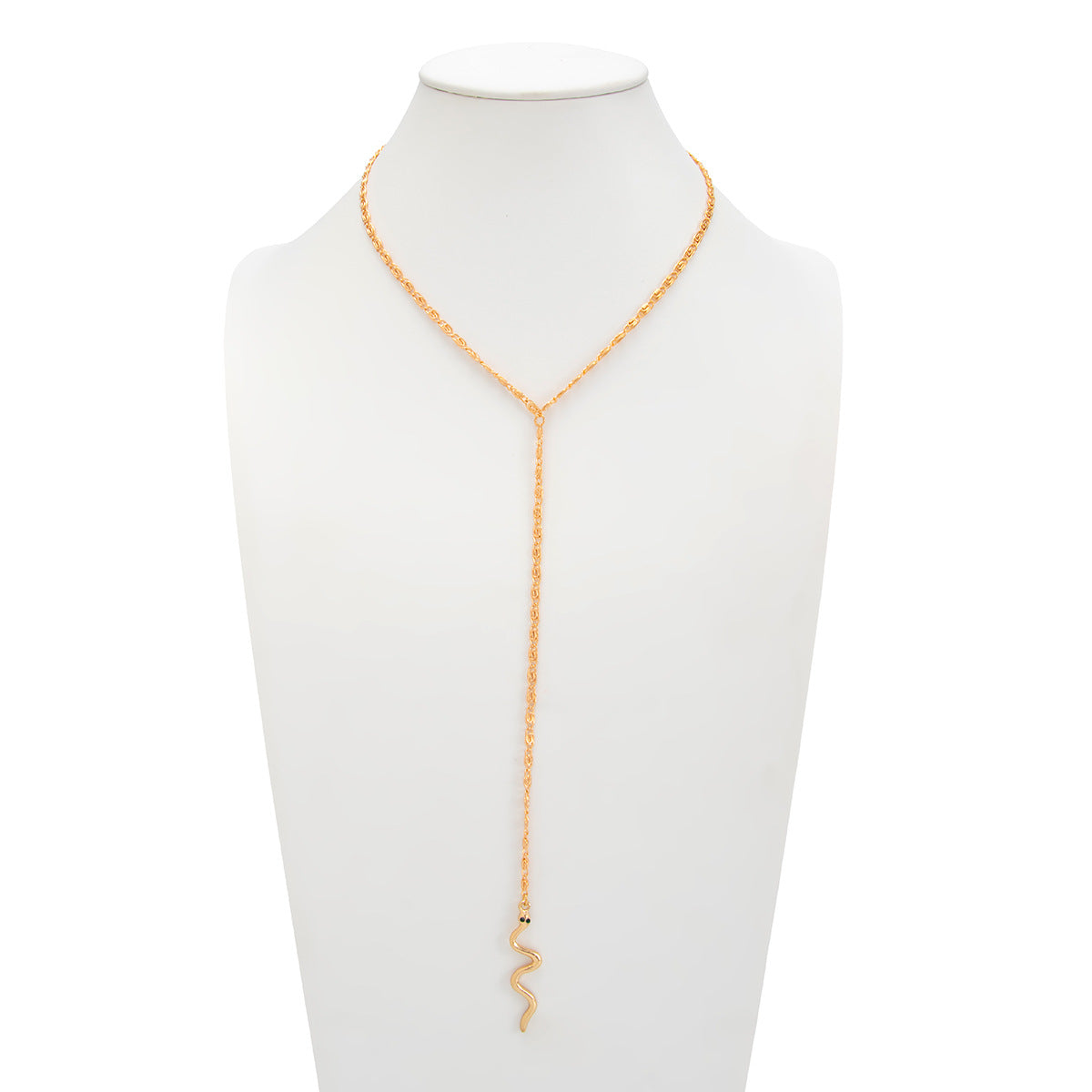 Metal Snake Female Fashion Geometry Pattern Y-shaped Chain Necklace