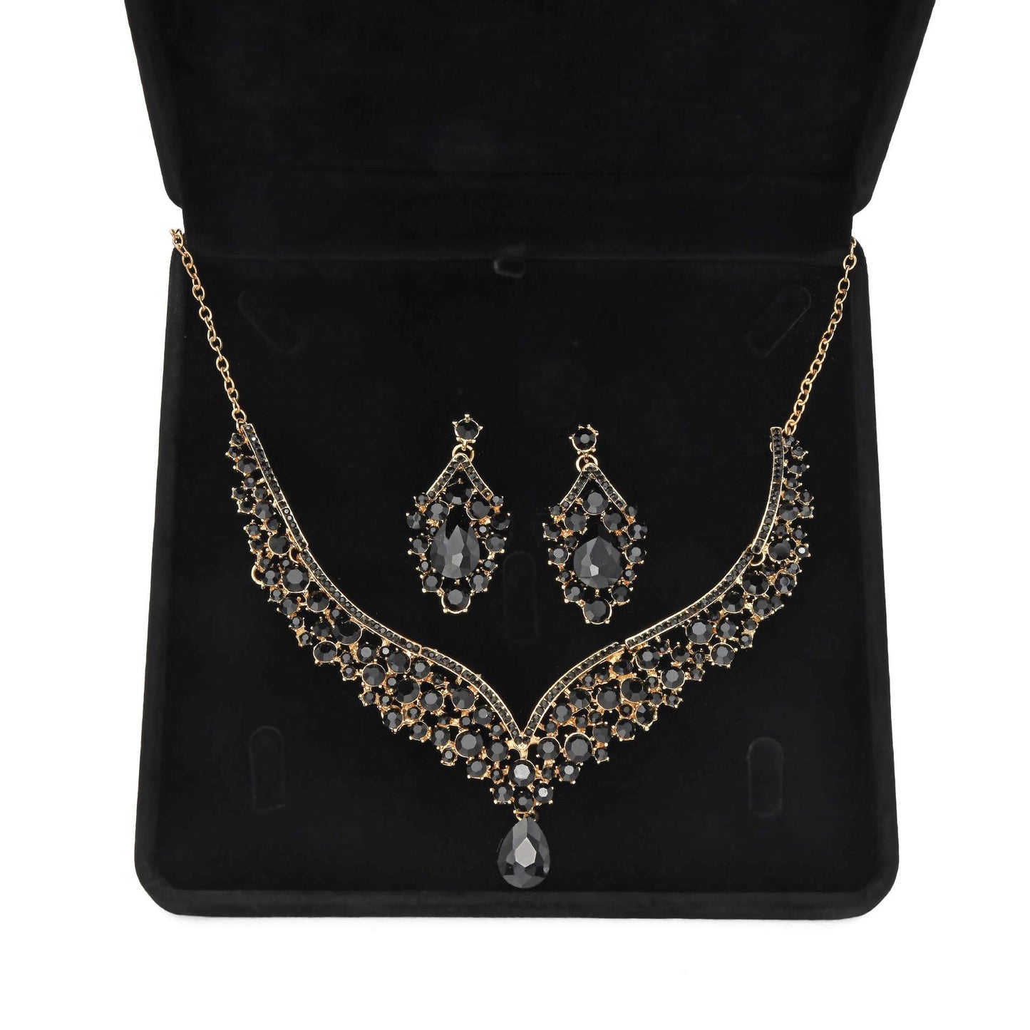 Bride Wedding Two-piece Exquisite Rhinestone Suite Necklaces