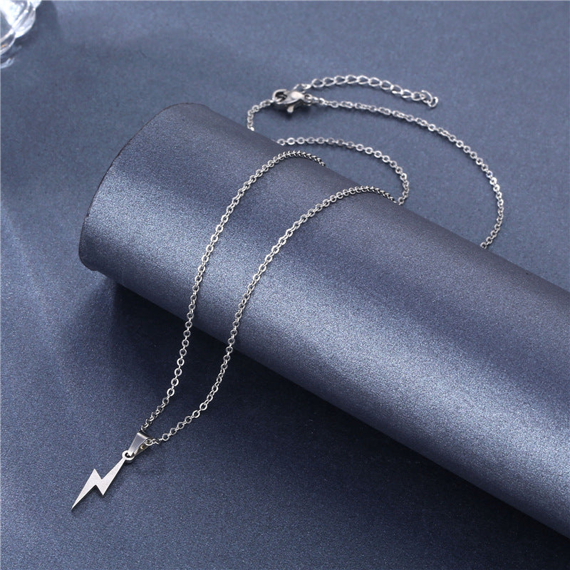 Women's Stainless Steel Lightning Personality Street Fashion Hollow Necklace