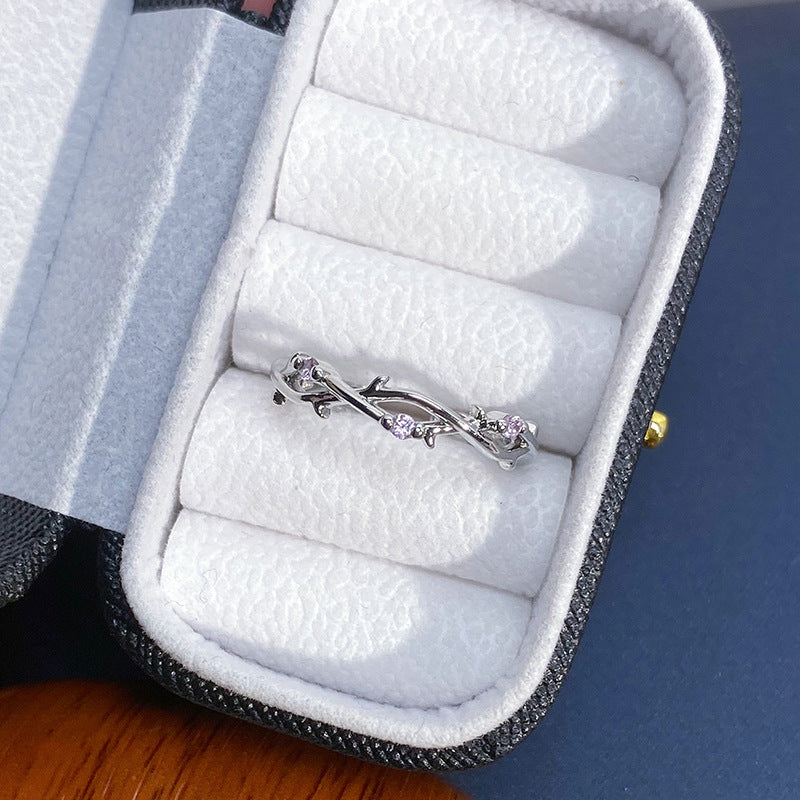 Colorful Zircon Design Light Luxury High-grade Rings