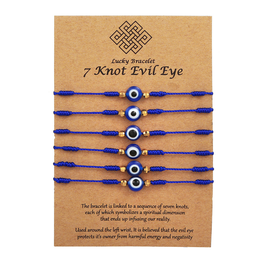 Red Blue Black Eyes Yi Woven Bracelet