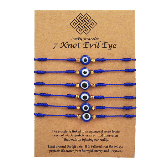 Red Blue Black Eyes Yi Woven Bracelet