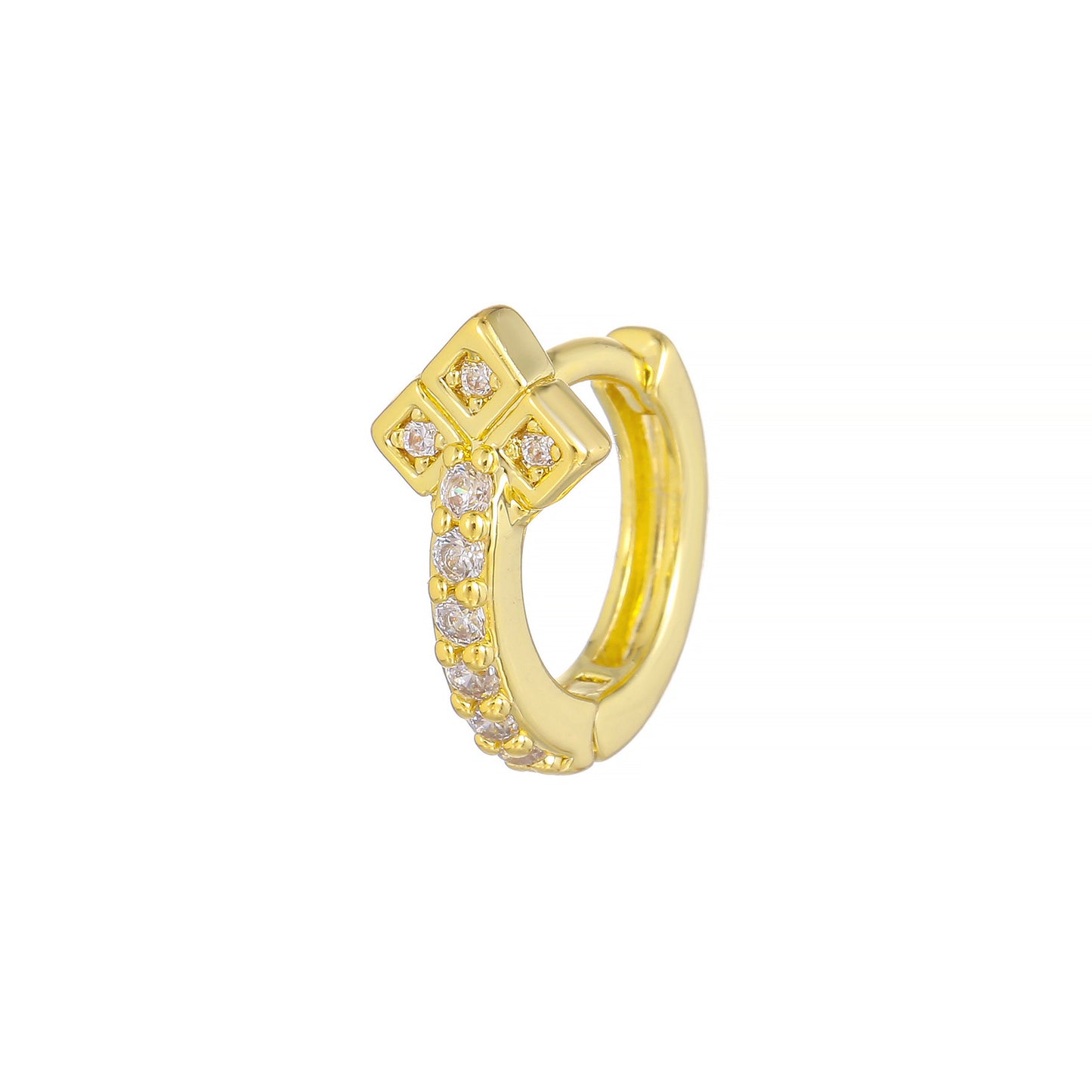 Geometric Micro Inlaid Zircon Clip Cold Ear Buckle