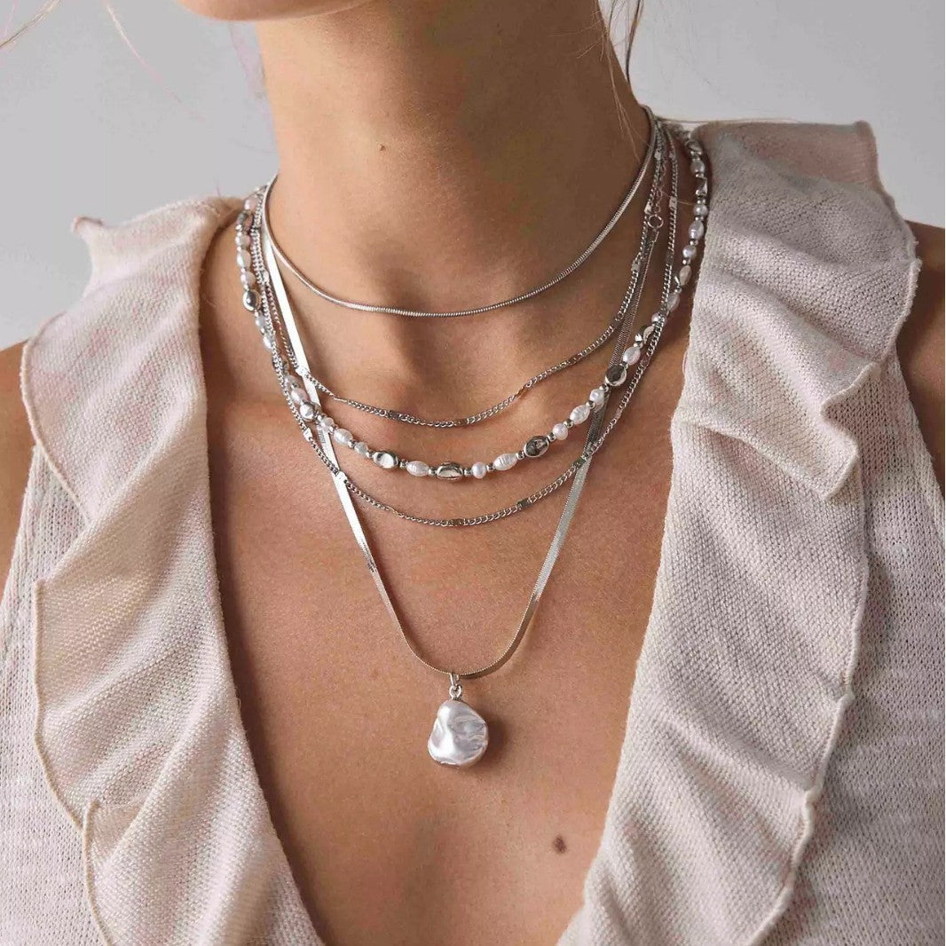French Imitation Pearl String Chain Female Necklace