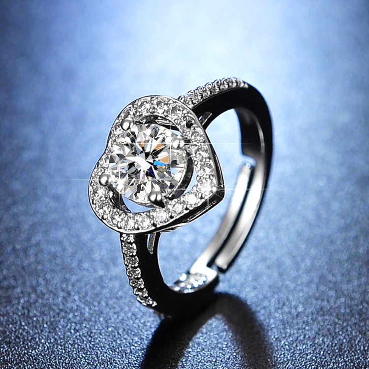 Women's Moissanite More Than Karat Imitation Diamond Rings