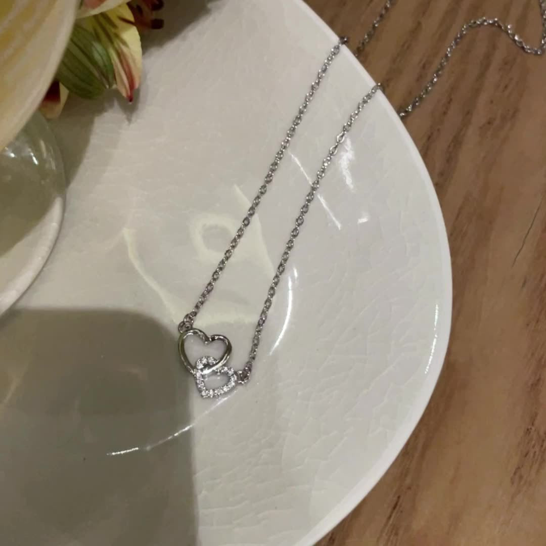 Women's Heart-shaped Zircon Light Luxury Cold Style Necklace