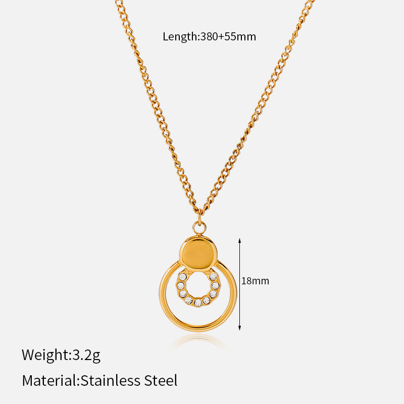 Women's Geometric Four-leaf Clover Light Luxury High-grade Necklace