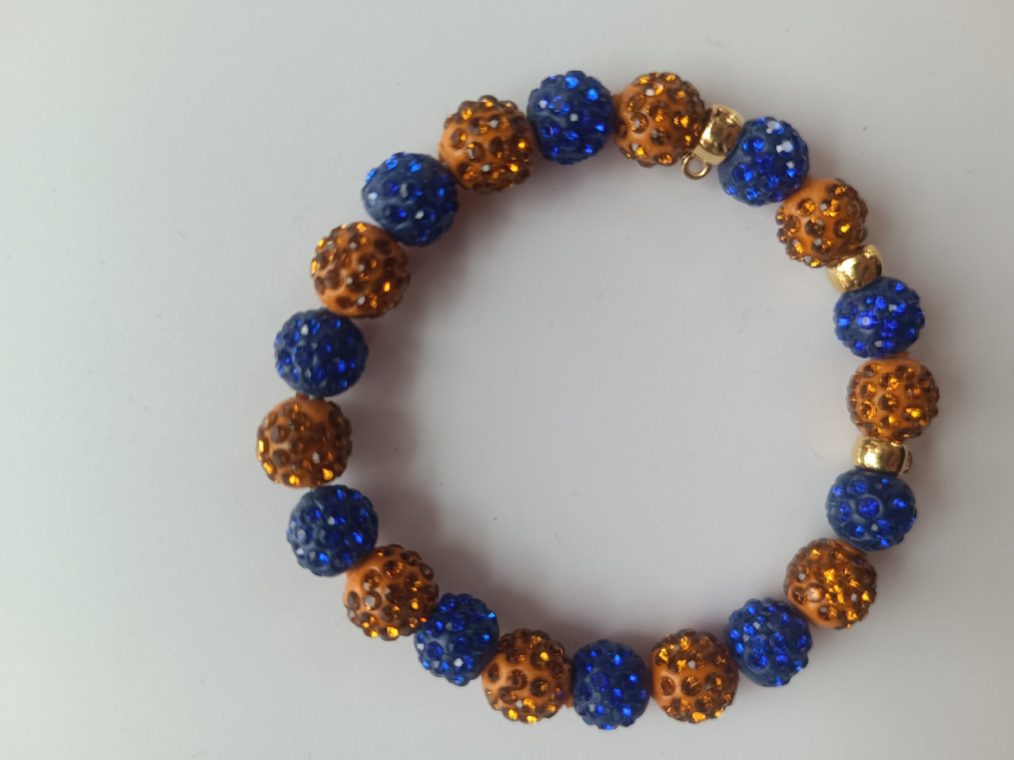 Polymer Clay Rhinestone Ball Filament Hip Bracelet