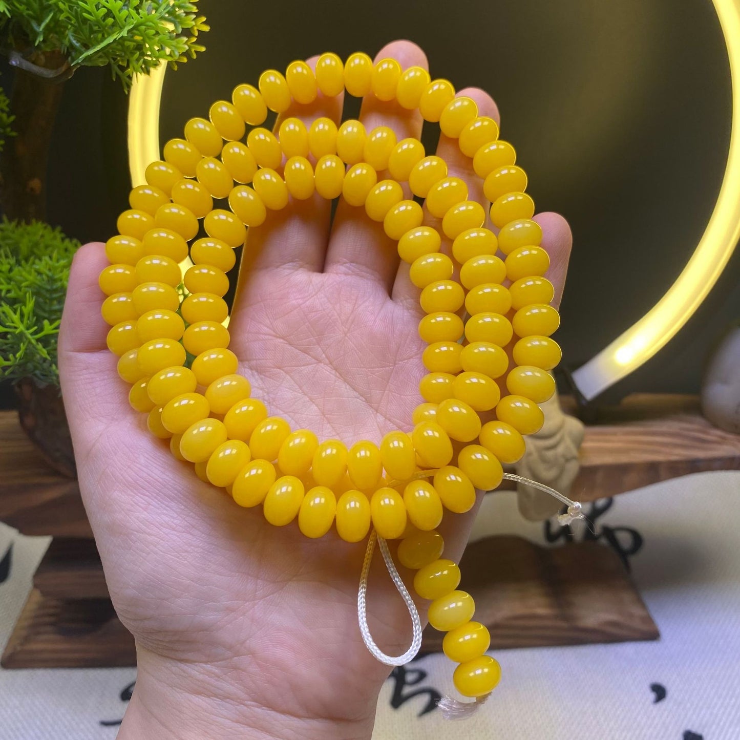 Dyed Grass Green Gray Jade Bodhi Root Beads Bracelets