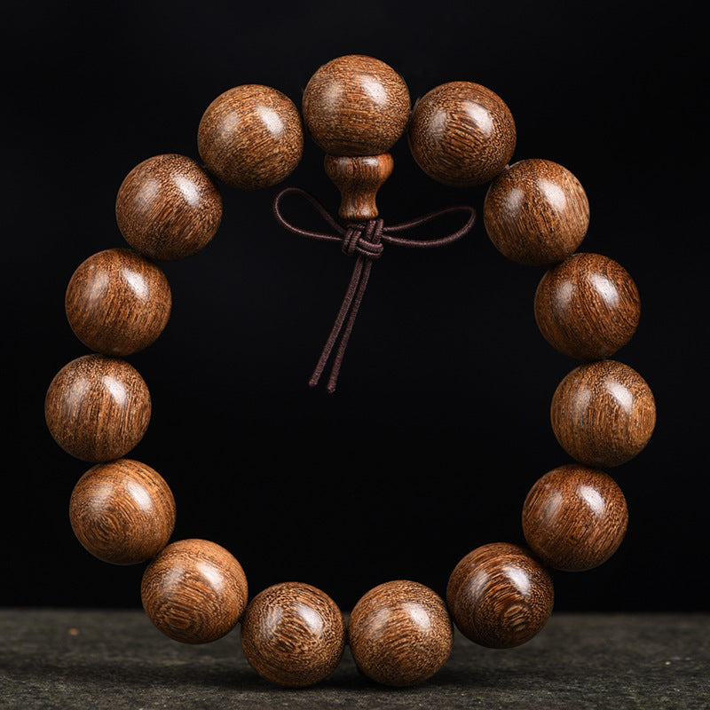 Women's & Men's Streaming Drainage Gold Sandalwood Rift Grain Old Materials Atmospheric Buddha Bracelets