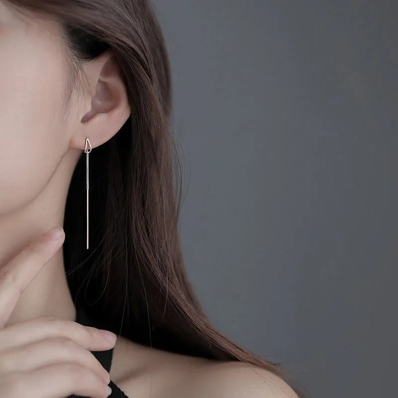 Water Drop Design Sense Niche Temperament Simple Personalized Long Ear Line