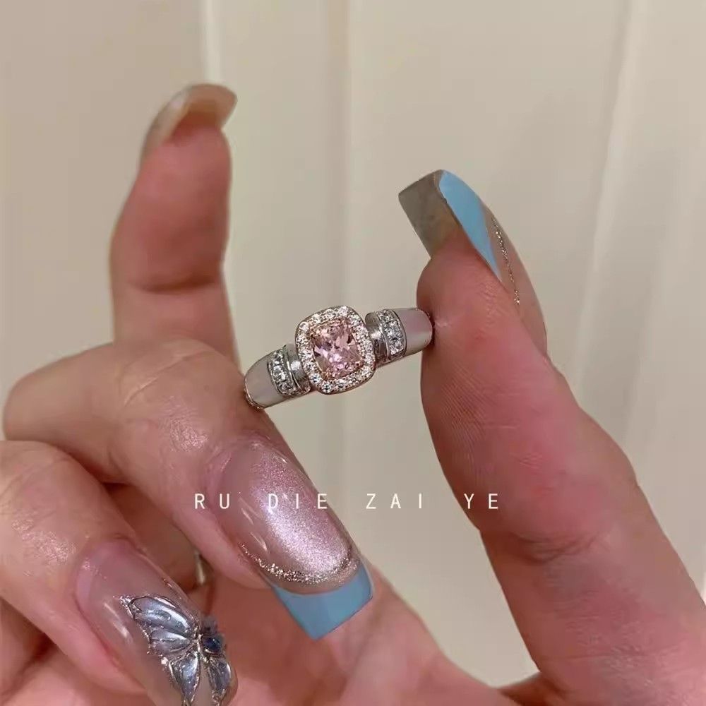 Zircon Simple Female Opening Adjustable Index Finger Light Luxury Rings